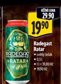 Albert Radegast Ratar 0,5 l nabídka