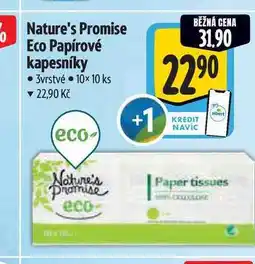 Albert Nature's Promise Eco Papírové kapesníky 10x10 ks nabídka