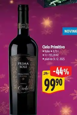 Albert Cielo Primitivo 0,75 l nabídka