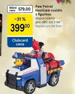 Tesco Paw Patrol Hasičské vozidlo s figurkou doporučeno pro děti od 3 let nabídka