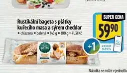 Albert Rustikální bageta s plátky kuřecího masa a sýrem cheddar 145 g nabídka