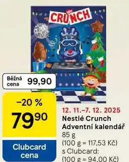 Tesco Nestlé Crunch Adventní kalendář, 85 g nabídka