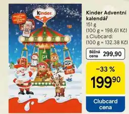 Tesco Kinder Adventní kalendář, 151 g nabídka