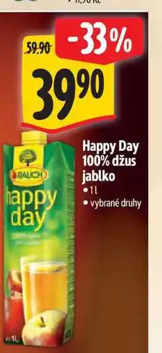 Albert Happy Day 100% džus jablko 1 l nabídka