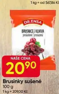 Hruška DR.ENSA Brusinky sušené 100 g nabídka