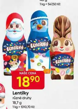 Hruška Lentilky různé druhy 18,7 g nabídka