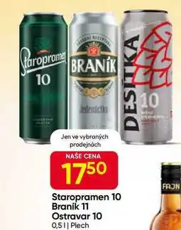 Hruška Staropramen 10°, 0.5l plech nabídka