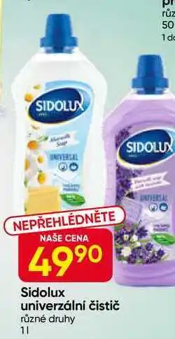 Hruška Sidolux univerzální čistič různé druhy 1l nabídka