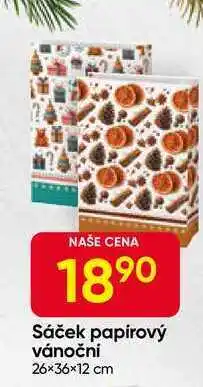 Hruška Sáček papírový vánoční 26×36×12 cm nabídka