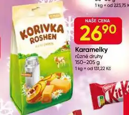 Hruška ROSHEN Karamelky různé druhy 150-205 g nabídka