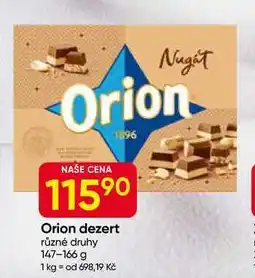 Hruška Orion dezert různé druhy 147-166 g nabídka