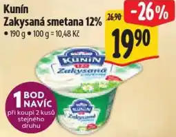 Albert Kunín Zakysaná smetana 12% nabídka