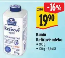 Albert Kunín Kefírové mléko nabídka