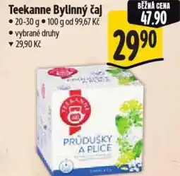 Albert Teekanne Bylinný čaj nabídka