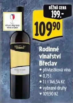 Albert Rodinné vinařství Břeclav nabídka