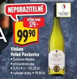 Albert Vinium Velké Pavlovice nabídka