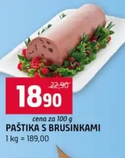 Terno Paštika s brusinkami nabídka