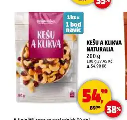 Penny Market Kešu a klikva naturalia nabídka