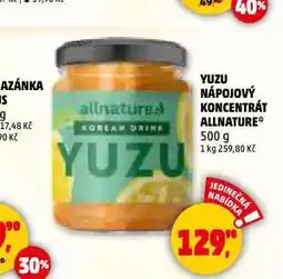 Penny Market Yuzu nápojový koncentrát allnature nabídka