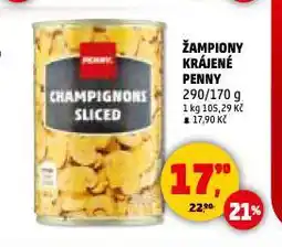 Penny Market Žampiony krájené nabídka