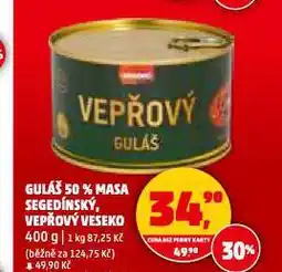 Penny Market Guláš 50 % masa nabídka