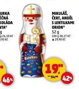 Penny Market Mikuláš, čert, anděl s lentilkami orion nabídka