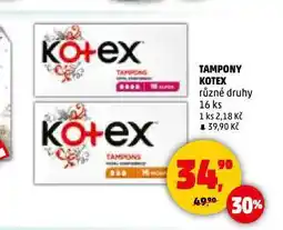 Penny Market Tampony kotex nabídka