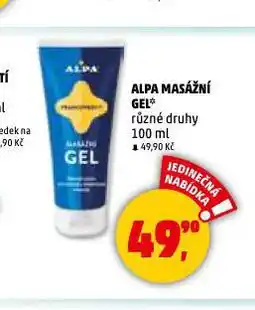 Penny Market Alpa masážní gel nabídka