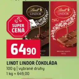 Terno Lindt lindor čokoláda nabídka