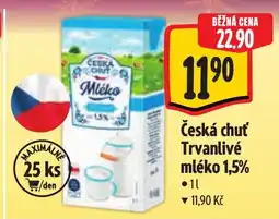 Albert Česká chuť Trvanlivé mléko 1,5% nabídka
