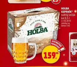 Penny Market HOLBA KEPRNÍK světlý ležák, 6x 0,5 l nabídka