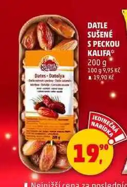 Penny Market DATLE SUŠENÉ S PECKOU KALIFA, 200 g nabídka