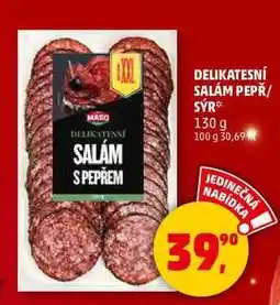 Penny Market DELIKATESNÍ SALÁM PEPŘ/SÝR, 130 g nabídka