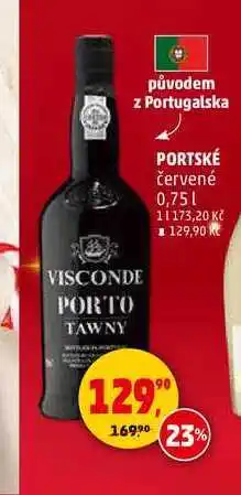 Penny Market PORTSKÉ červené, 0,75 l nabídka