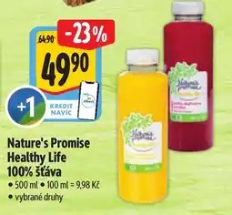 Albert Nature's Promise Healthy Life 100% šťáva nabídka