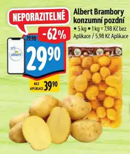Albert Albert Brambory konzumní pozdní nabídka