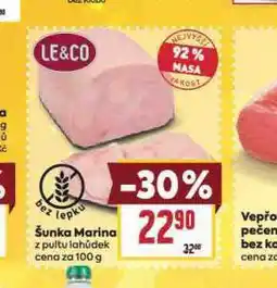 Billa Šunka marina nabídka