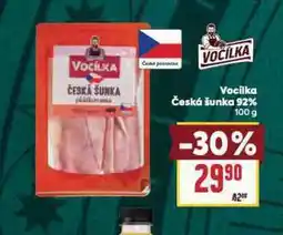 Billa Česká šunka 92% nabídka