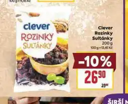 Billa Clever rozinky sultánky nabídka