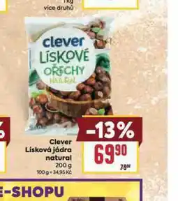 Billa Clever lísková jádra natural nabídka