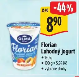 Albert OLMA Florian Lahodný jogurt nabídka