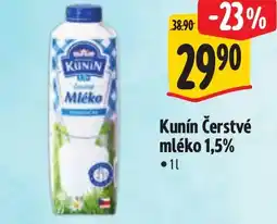Albert Kunín Čerstvé mléko 1,5% nabídka
