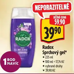 Albert RADOX Sprchový gel nabídka