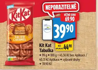 Albert Kit Kat Tabulka nabídka