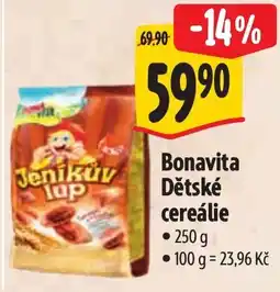 Albert Bonavita Dětské cereálie nabídka