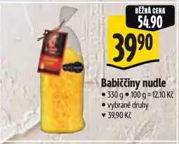 Albert Babiččiny nudle nabídka