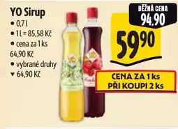 Albert YO Sirup nabídka