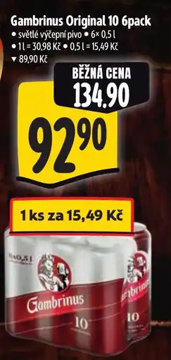 Albert Gambrinus Original 10 6pack nabídka