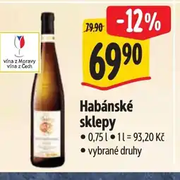 Albert Habánské sklepy nabídka