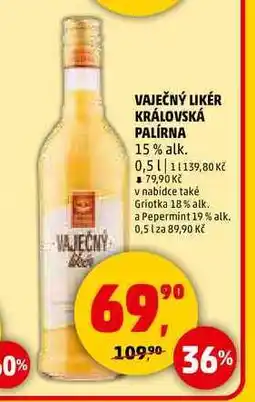 Penny Market VAJEČNÝ LIKÉR KRÁLOVSKÁ PALÍRNA, 0,5 l nabídka